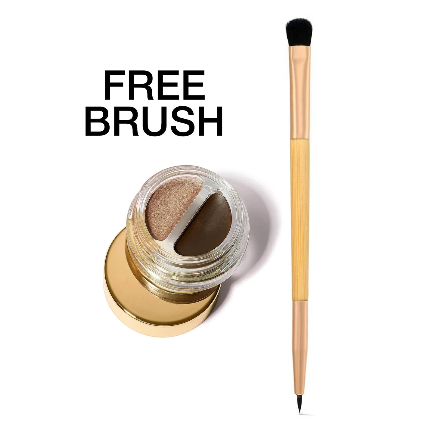 2-in-1 Clay Pot Shadow Eyeliner + Free Double-Ended Brush