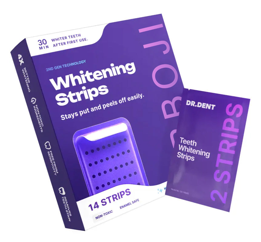 BBOJI Purple Teeth Whitening Strips | Fast, Gentle & Peroxide-Free Whitening