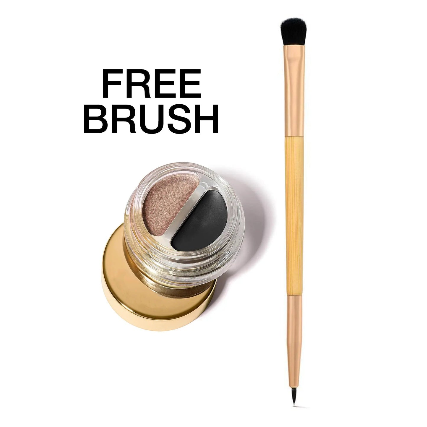 2-in-1 Clay Pot Shadow Eyeliner + Free Double-Ended Brush