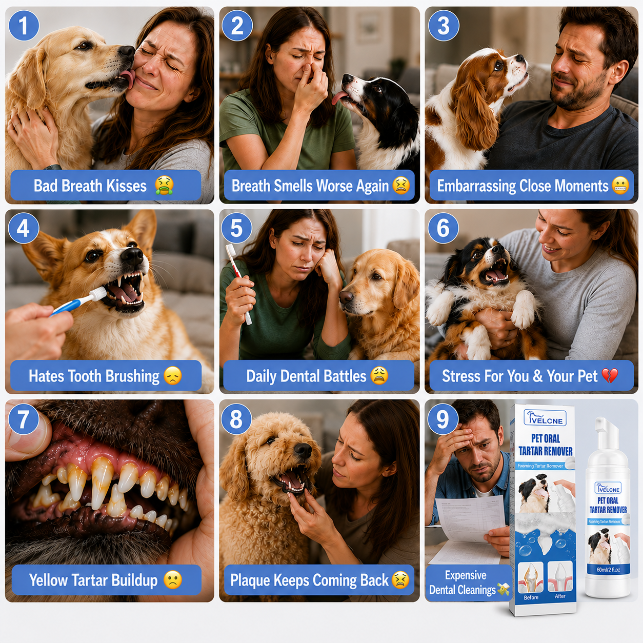 VELCNE™ Pet Dental Tartar Care Spray for Dogs & Cats