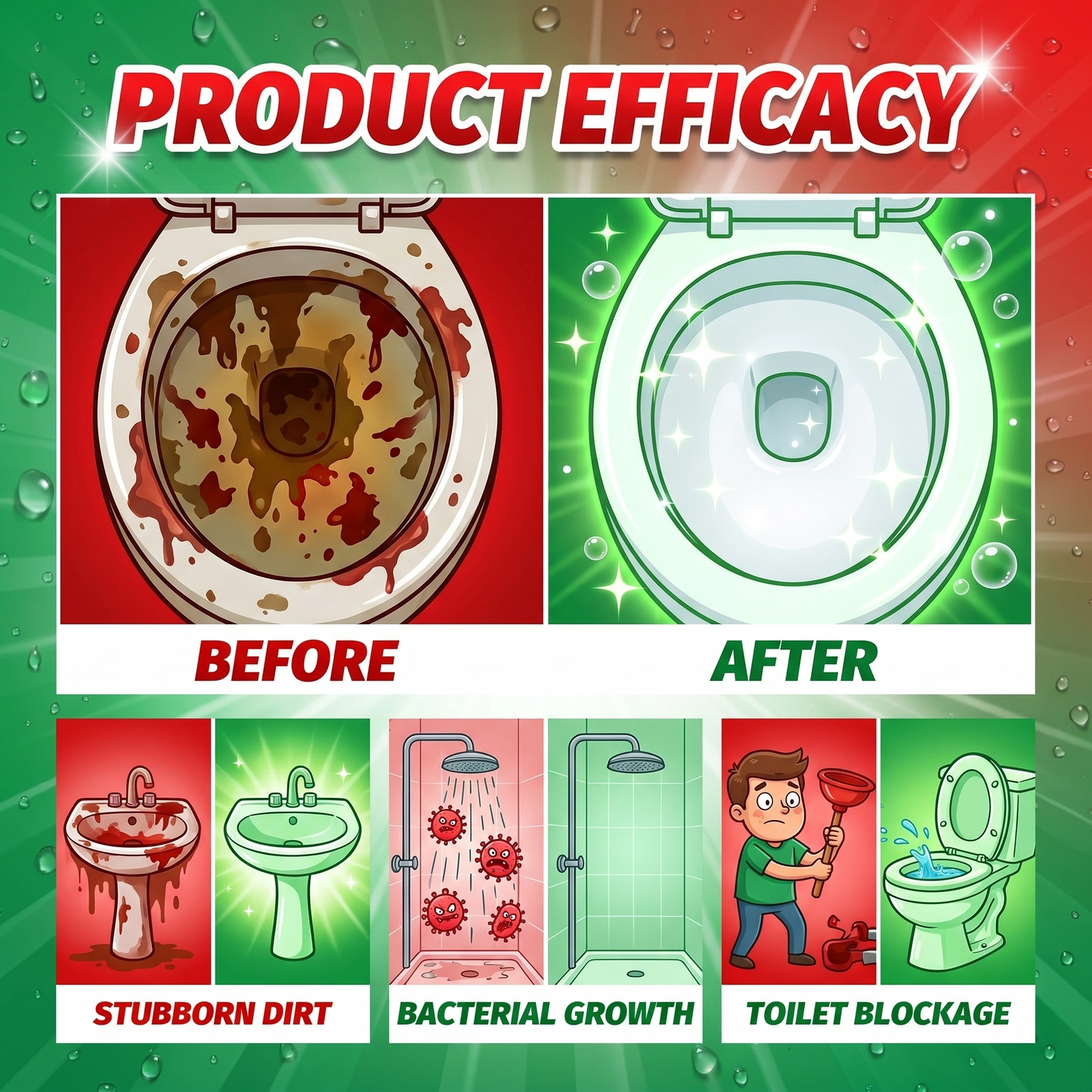 NESLEMY🔥Bathroom Cleaner for Tough Toilet & Sink Stains