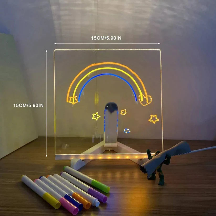 🎨 LED Drawing Board with 13 Color Effects ✨ Fun Neon Art for Kids 🌈