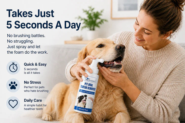 NESLEMY™ Pet Dental Tartar Care Spray for Dogs & Cats