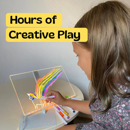 🎨 LED Drawing Board with 13 Color Effects ✨ Fun Neon Art for Kids 🌈