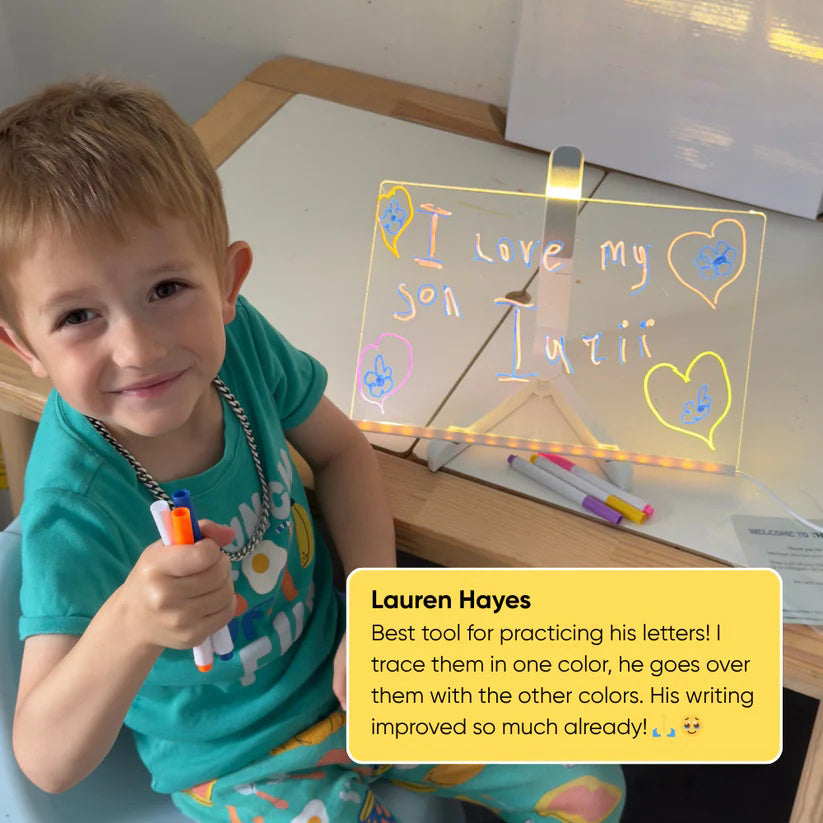 🎨 LED Drawing Board with 13 Color Effects ✨ Fun Neon Art for Kids 🌈
