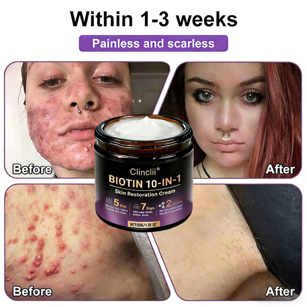 Made and Shipped from USA🍁Clinclii® Biotin 10-in-1 Skin Restoration Cream - Last Day Promotion: 75% OFF