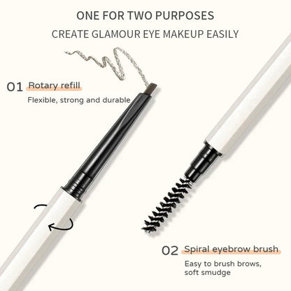 Double-ended ultra-fine non-marking eyebrow pencil