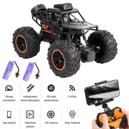 Rc Car With HD 720P WIFI FPV Camera Machine On Remote Control Stunt  2.4G SUV Radiocontrol Climbing Children Toys