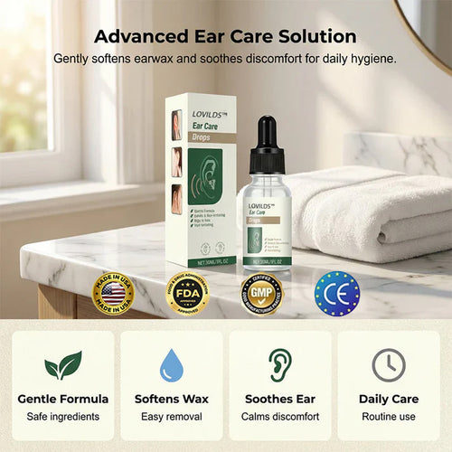 【👑Top Sellers of 2026】👂LOVILDS™ Ear Care Drops- Tinnitus Relief – Gentle Cleansing & Soothing Relief for Healthy Ears -Plant-Based Formula|FDA-Registered