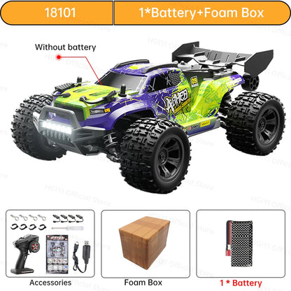 1:18 RC Car With Led Lights 4WD High Speed Cars 40KM 2.4G Remote Control Off Road Car Drift Monster Truck Toys For kids Gift