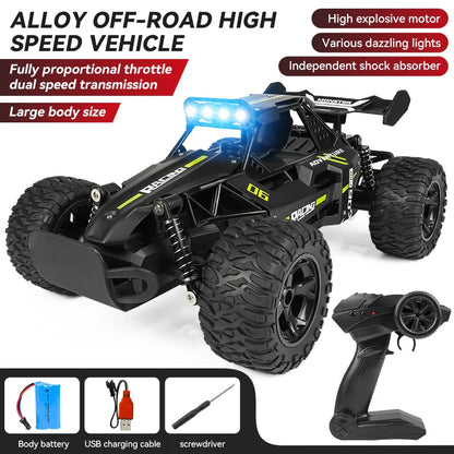 2WD 1:12 RC Car 2.4G LED lights in four colors Alloy High-Speed Car Off-road Remotes Controls Climbing Vehicle Outdoors Cars Toy