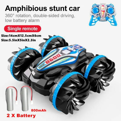 Amphibious RC Car Remote Control Stunt Car Vehicle Double-sided Flip Radio 4WD Drift Off Road Outdoor Toys for Boy Children Gift