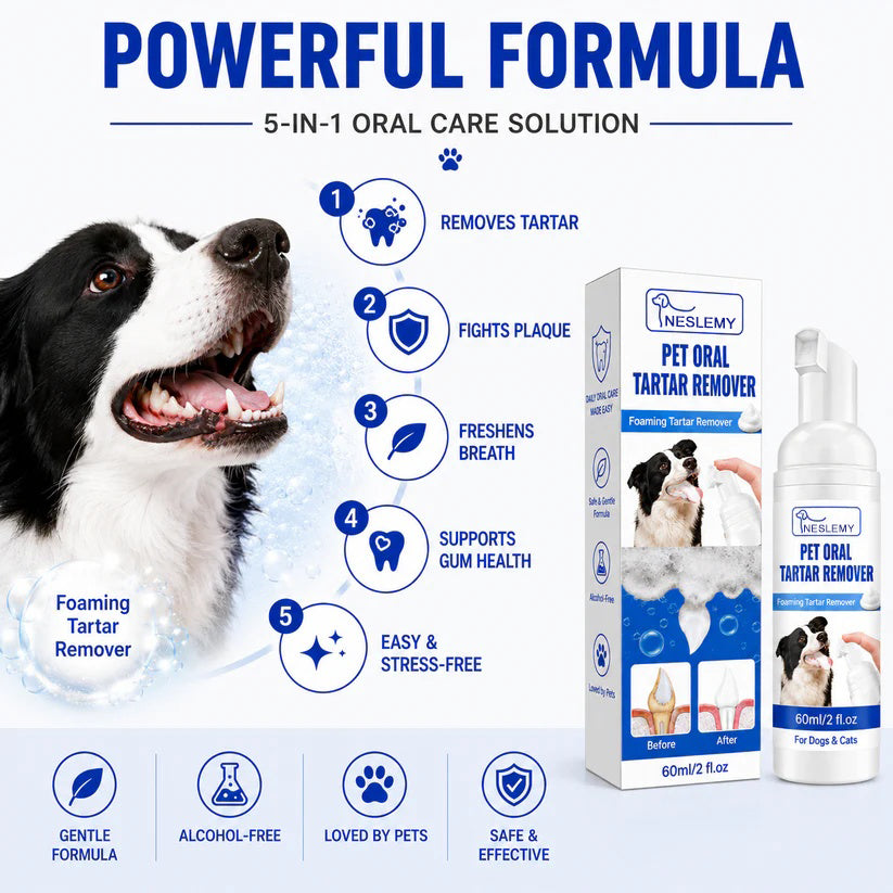 NESLEMY™ Pet Dental Tartar Care Spray for Dogs & Cats